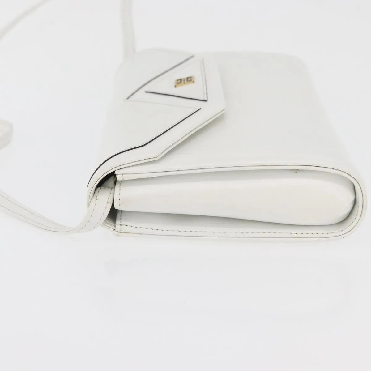 Givenchy Vintage 4G Leather White_Gold Leather Shoulder Bag Bag (Pre-Owned)