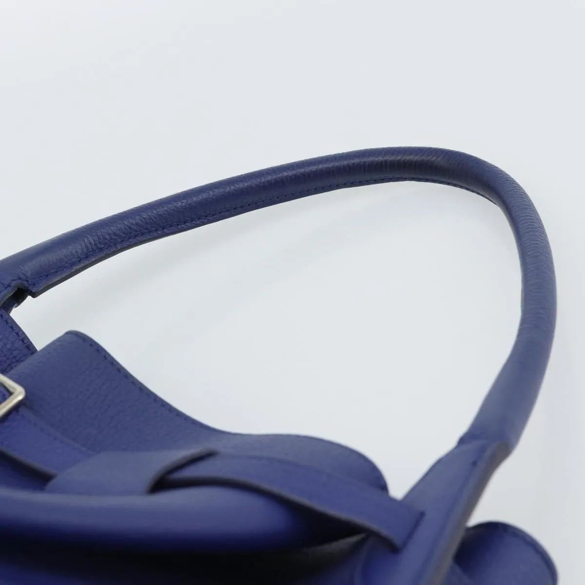 Celine Big Bag Bucket Leather Blue Leather Handbag (Pre-Owned)