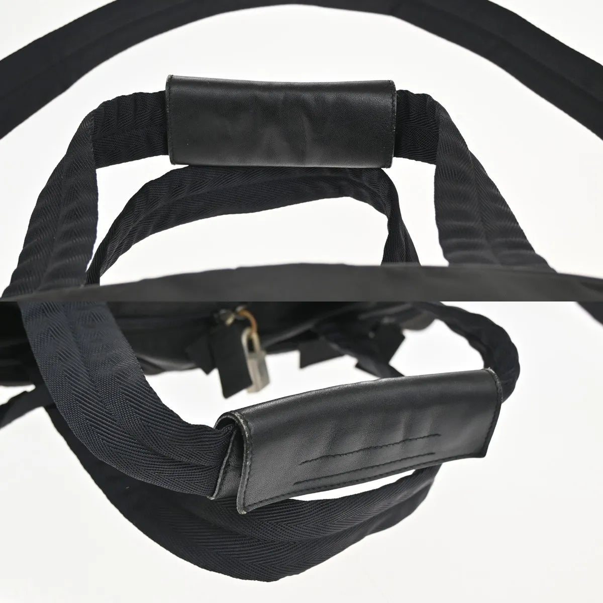 Prada Expandable Front Zip Boston Tessuto Black Nylon Travel Bag Bag (Pre-Owned)