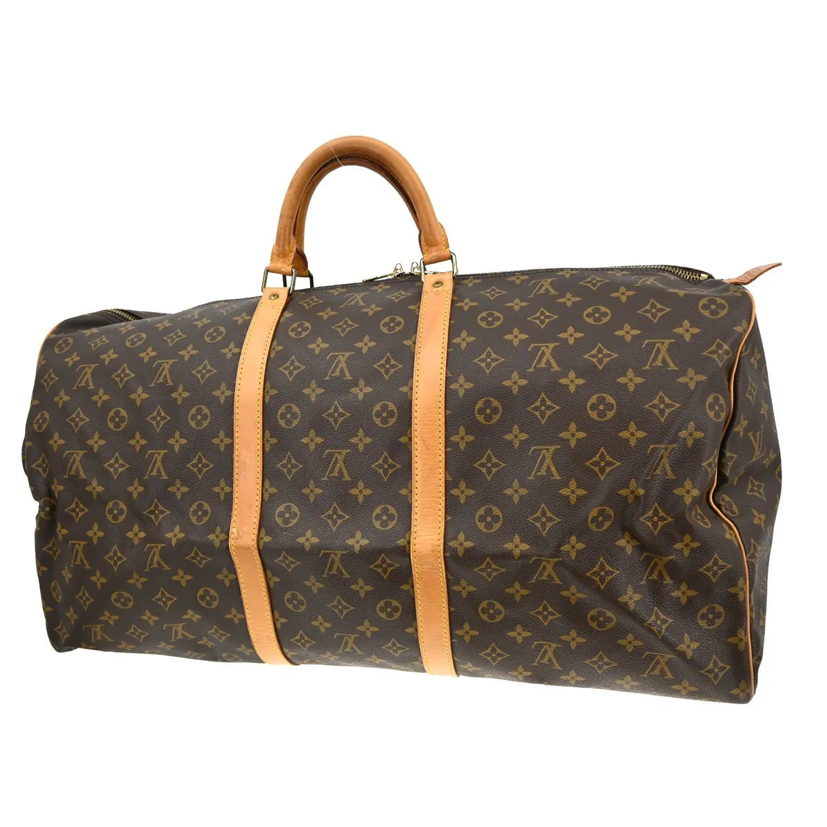 Louis Vuitton Keepall Bag Monogram Canvas Brown Canvas Travel Bag Bag (Pre-Owned)