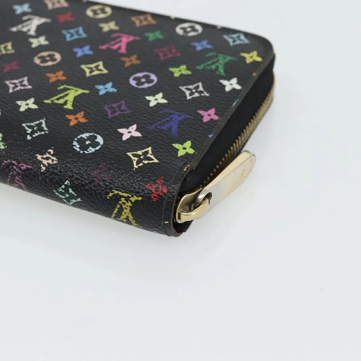 Louis Vuitton Aerogram Zippy Leather Black Canvas Wallets Accessory (Pre-Owned)