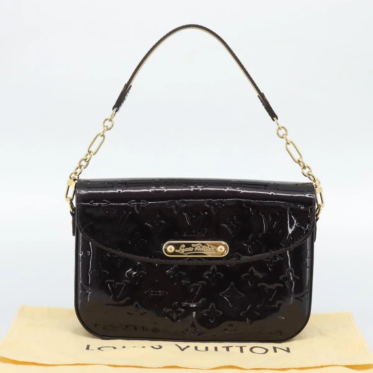 Louis Vuitton Rodeo Drive Monogram Vernis Black Patent_Leather Handbag (Pre-Owned)