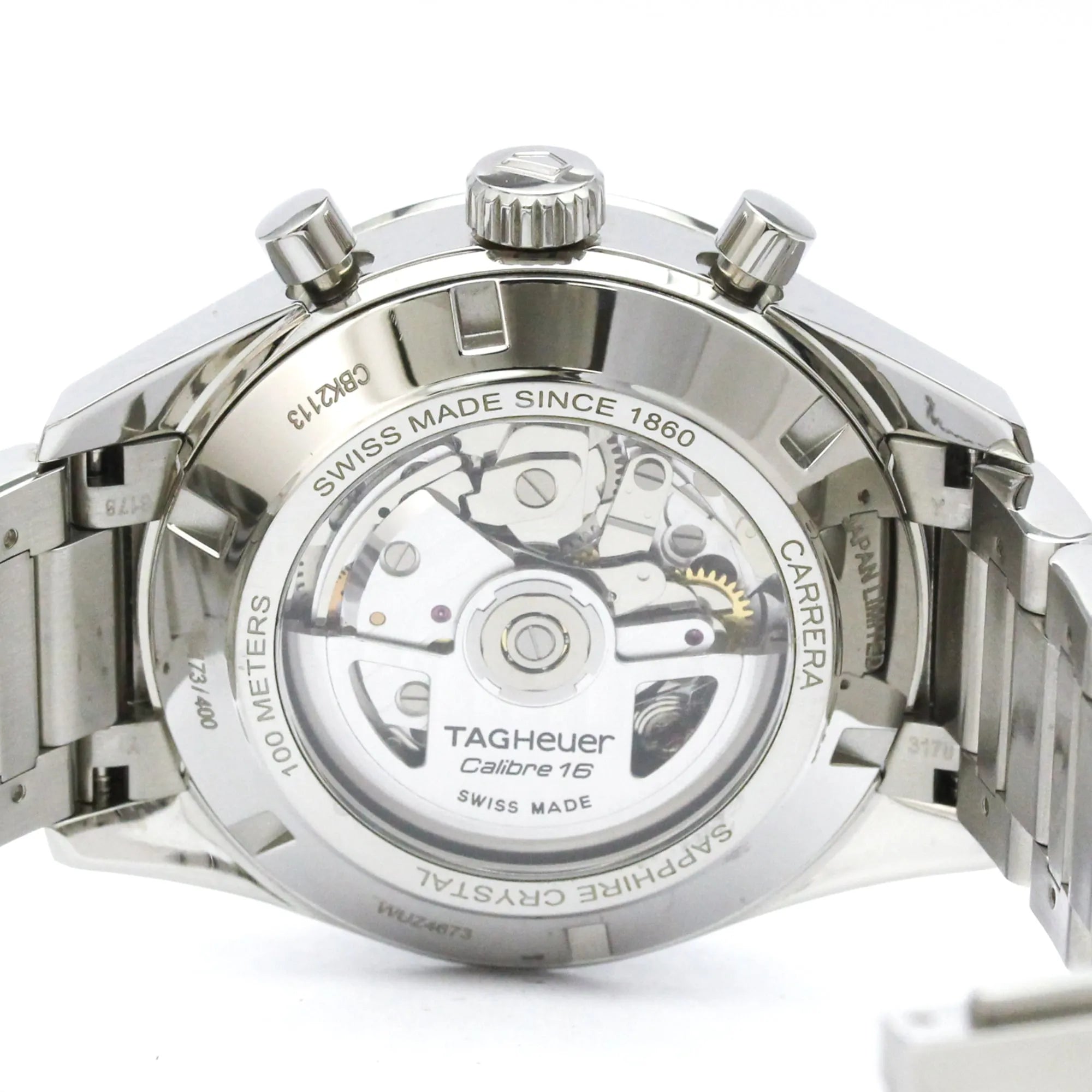 Tag Heuer Carrera Calibre 16 Chronograph Automatic Stainless Steel Watch (Pre-Owned)