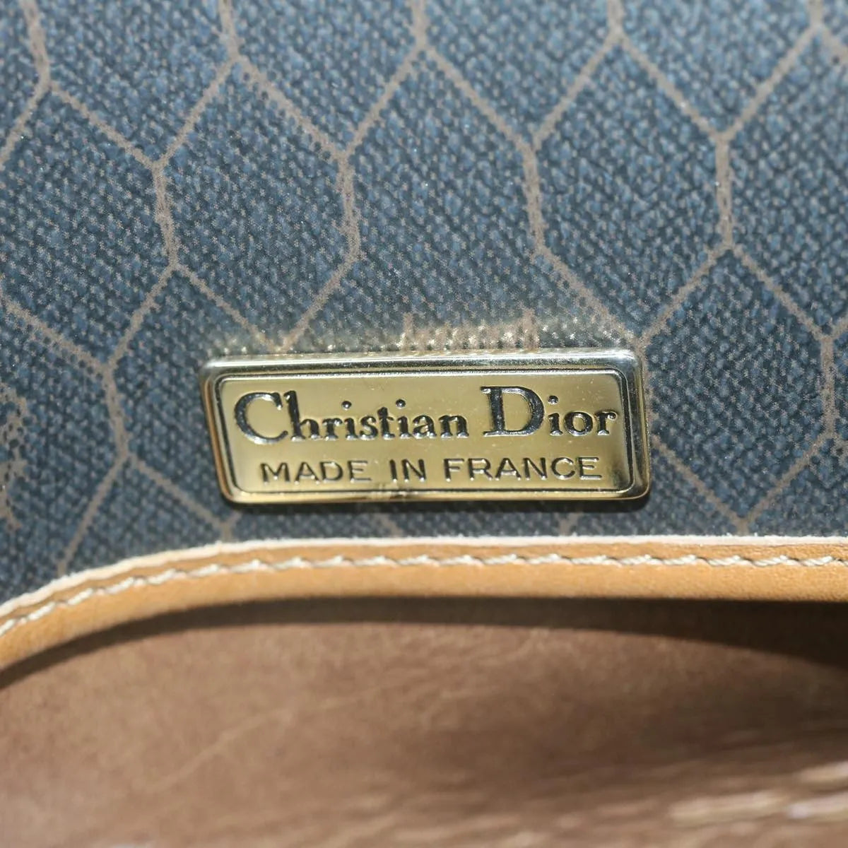 Christian Dior Vintage Cd Flap Canvas Black Canvas Shoulder Bag Bag (Pre-Owned)