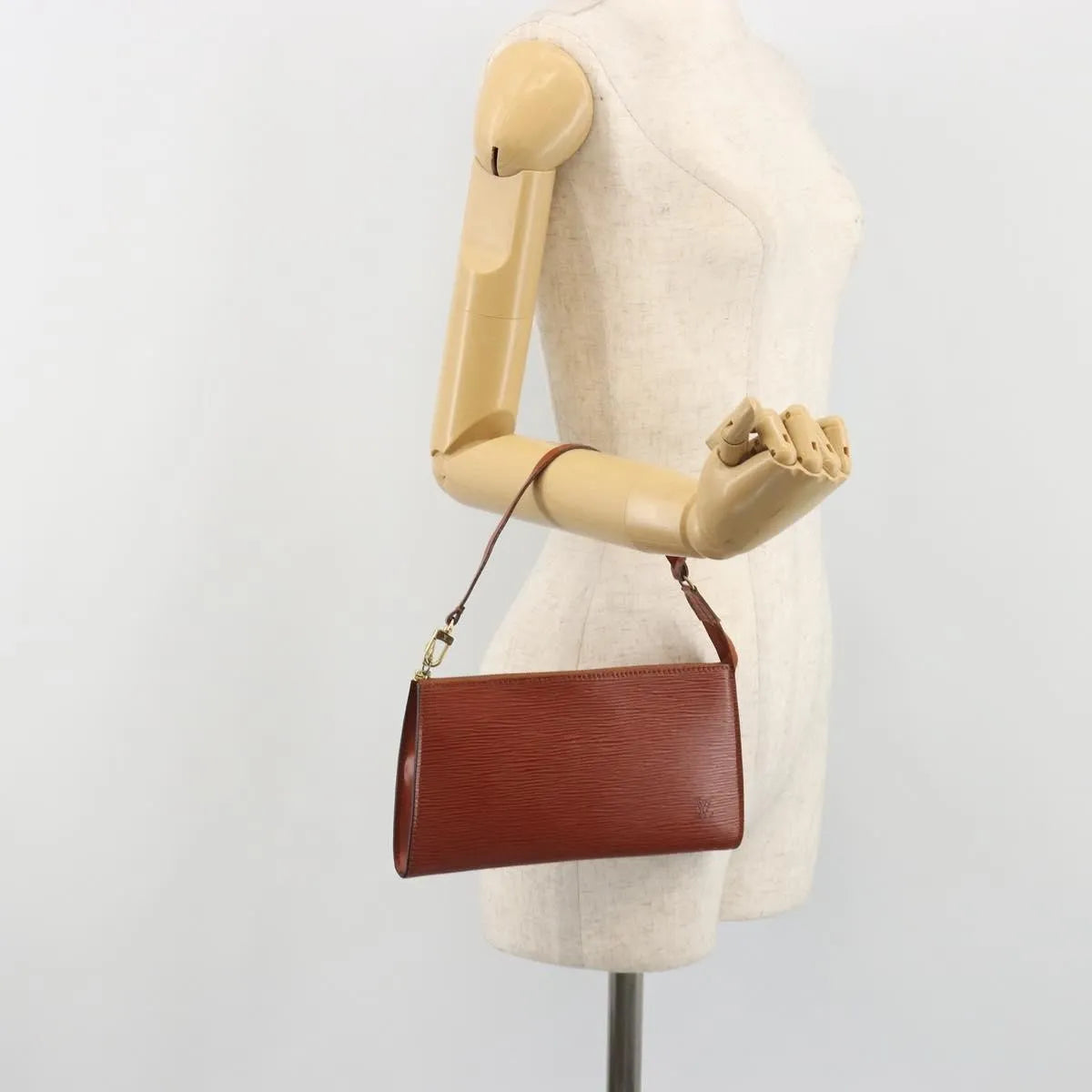 Louis Vuitton Pochette Accessoires Epi Brown Leather Clutche & Pouche Bag (Pre-Owned)