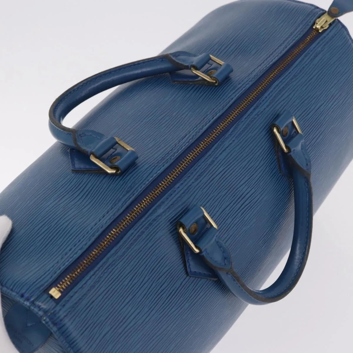 Louis Vuitton Speedy Epi Leather Blue Leather Handbag (Pre-Owned)