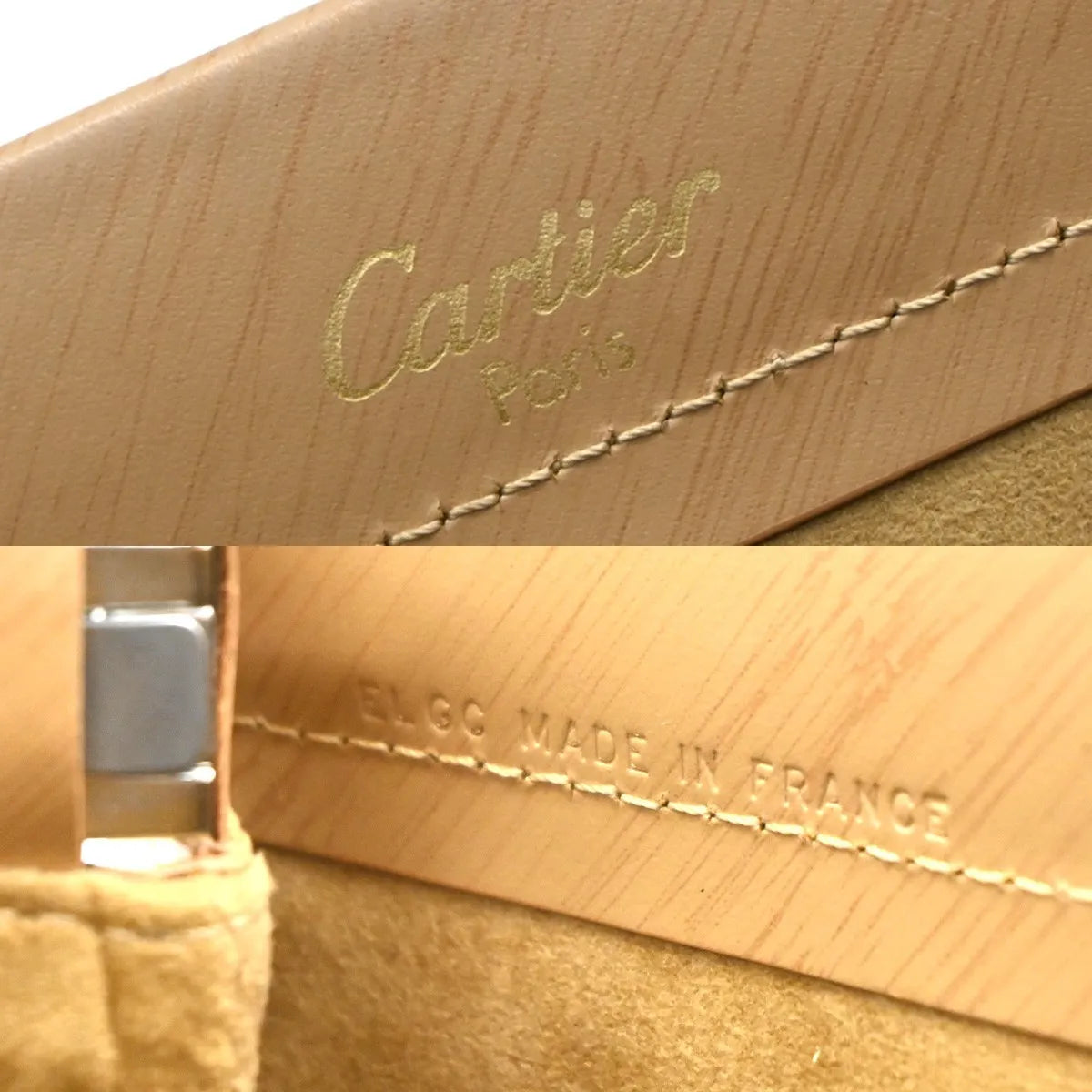 Cartier Trinity Hand Leather Beige Leather Handbag (Pre-Owned)