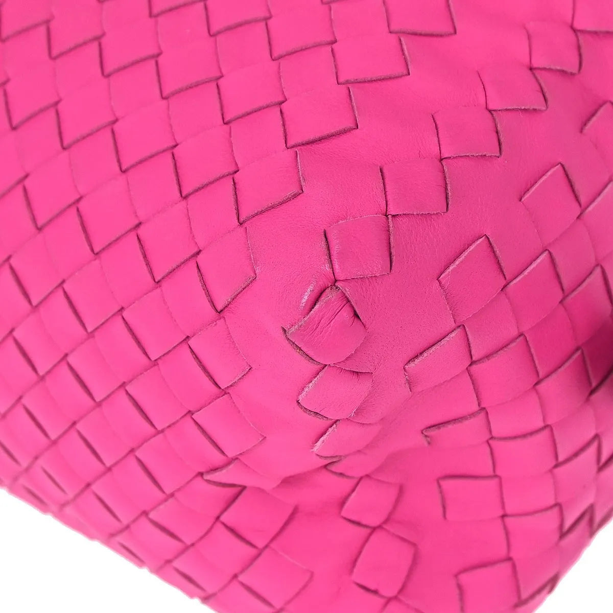 Bottega Veneta Intrecciato Leather Pink Leather Handbag (Pre-Owned)
