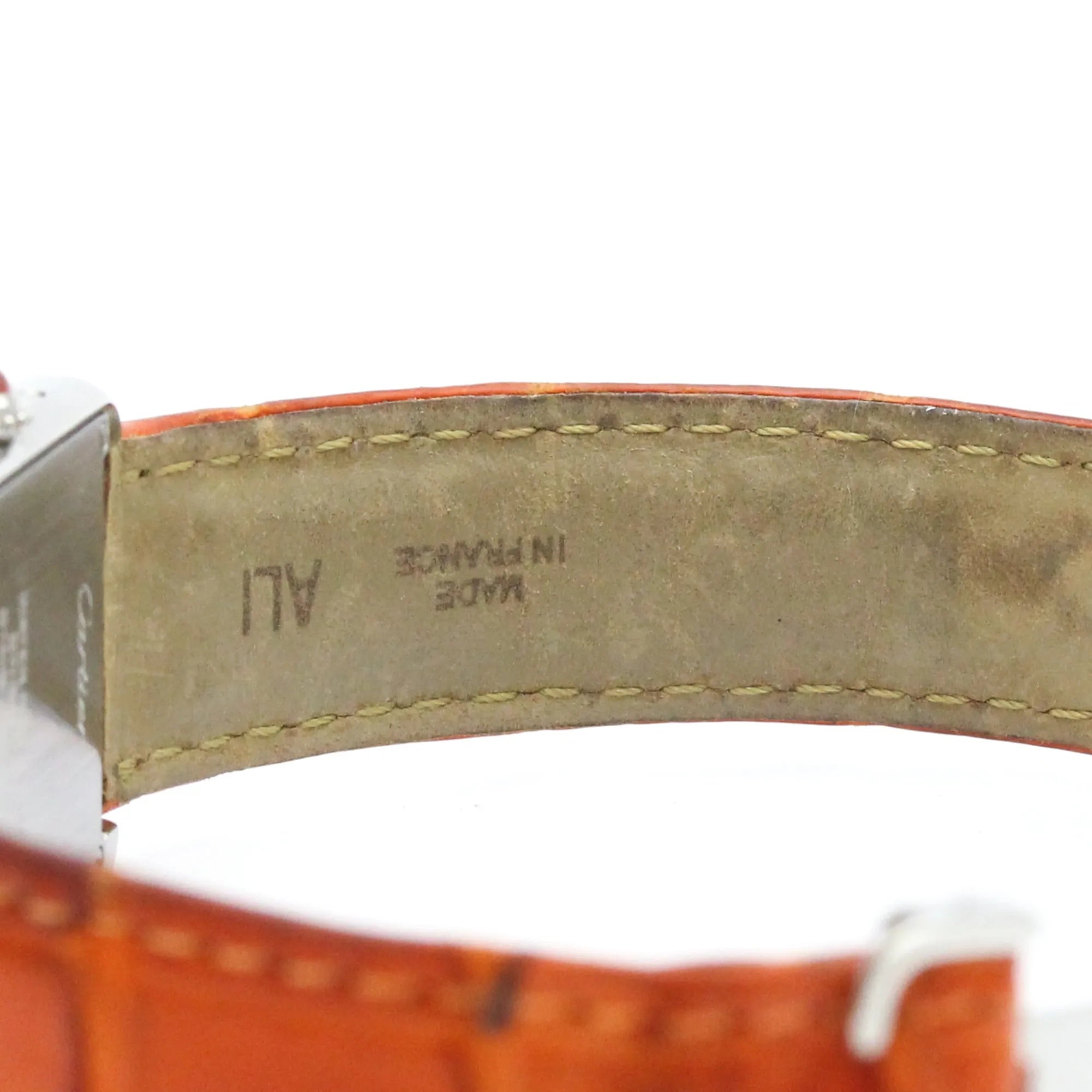 Cartier Tank Solo Quartz Rose Gold And Alligator Watch (Pre-Owned)