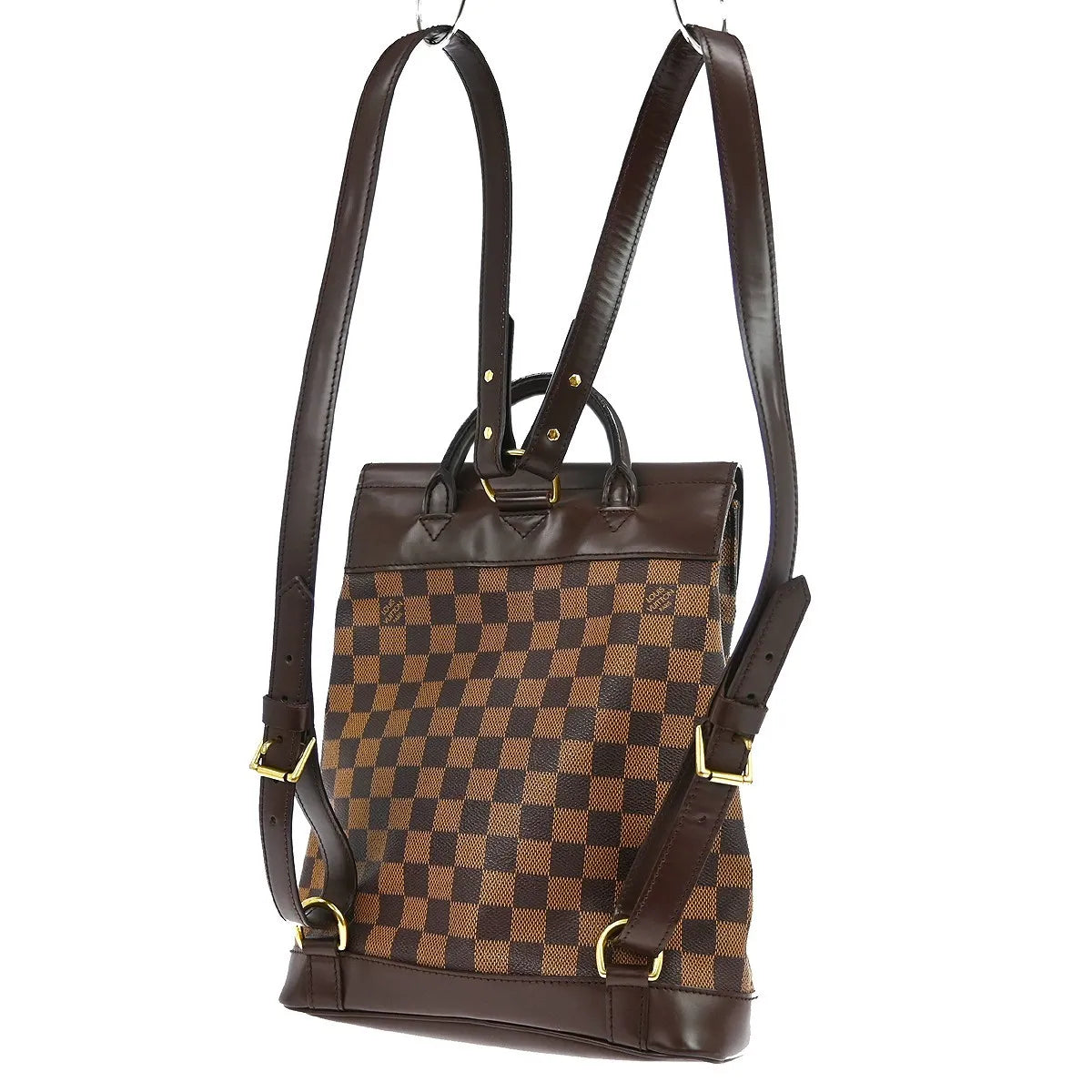 Louis Vuitton Soho Damier Brown Canvas Backpack Bag (Pre-Owned)
