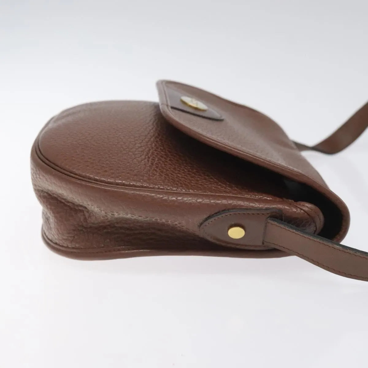 Christian Dior Vintage Cd Flap Leather Brown Leather Shoulder Bag Bag (Pre-Owned)