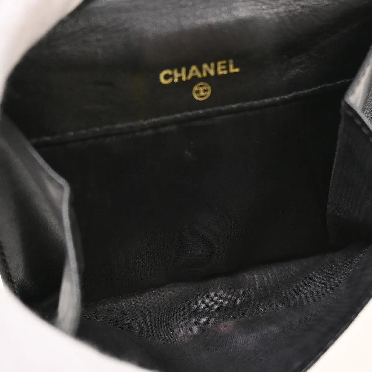 Chanel Vintage Timeless Bifold Caviar Black Leather Wallets Accessory (Pre-Owned)