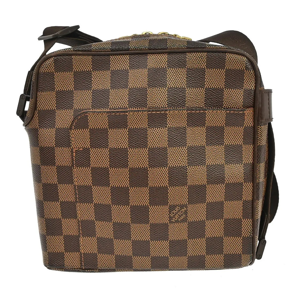 Louis Vuitton Olav Damier Ebene Brown Canvas Shoulder Bag Bag (Pre-Owned)