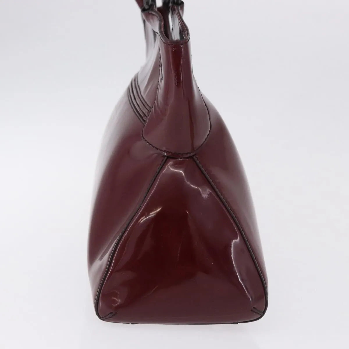 Cartier Marcello Patent Leather Burgundy Patent_Leather Handbag (Pre-Owned)
