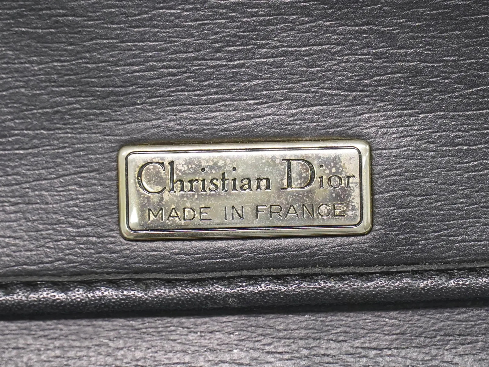 Christian Dior Vintage Leather Black Leather Shoulder Bag Bag (Pre-Owned)