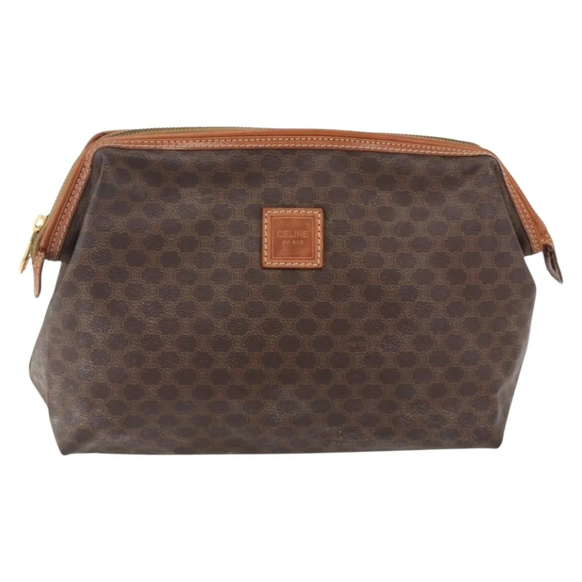 Celine Macadam Pochette Canvas Brown Canvas Clutche & Pouche Bag (Pre-Owned)
