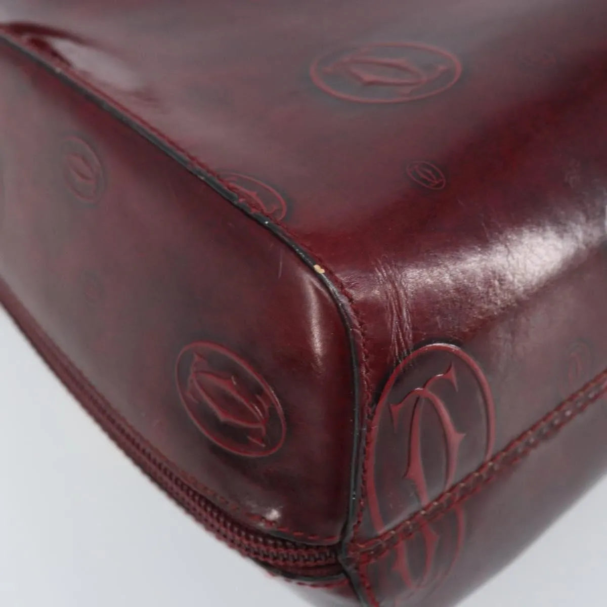 Cartier Happy Birthday Patent Leather Burgundy Patent_Leather Backpack Bag (Pre-Owned)