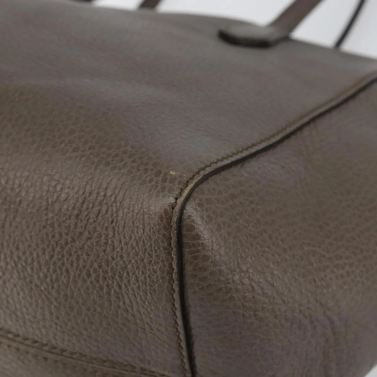 Gucci Swing Tote Leather Gray Leather Tote Bag Bag (Pre-Owned)
