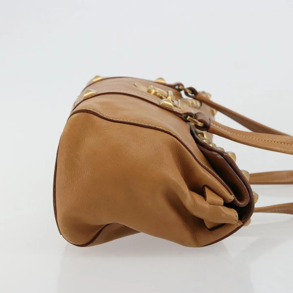 Prada Convertible Shopping Tote Saffiano Leather Saffiano Leather Beige Leather Tote Bag Bag (Pre-Owned)