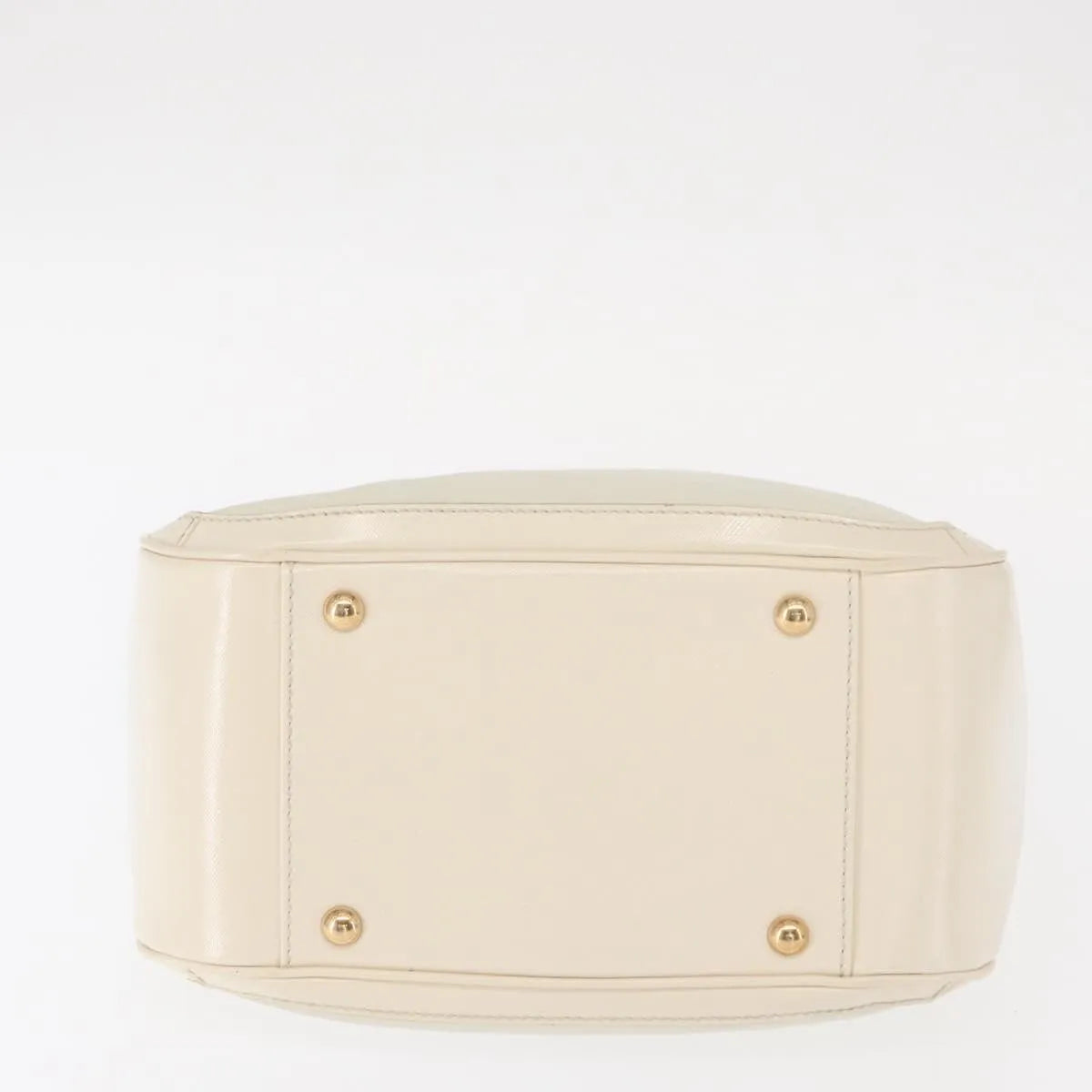 Salvatore Ferragamo Betulla Chain Tote Leather White Leather Handbag (Pre-Owned)