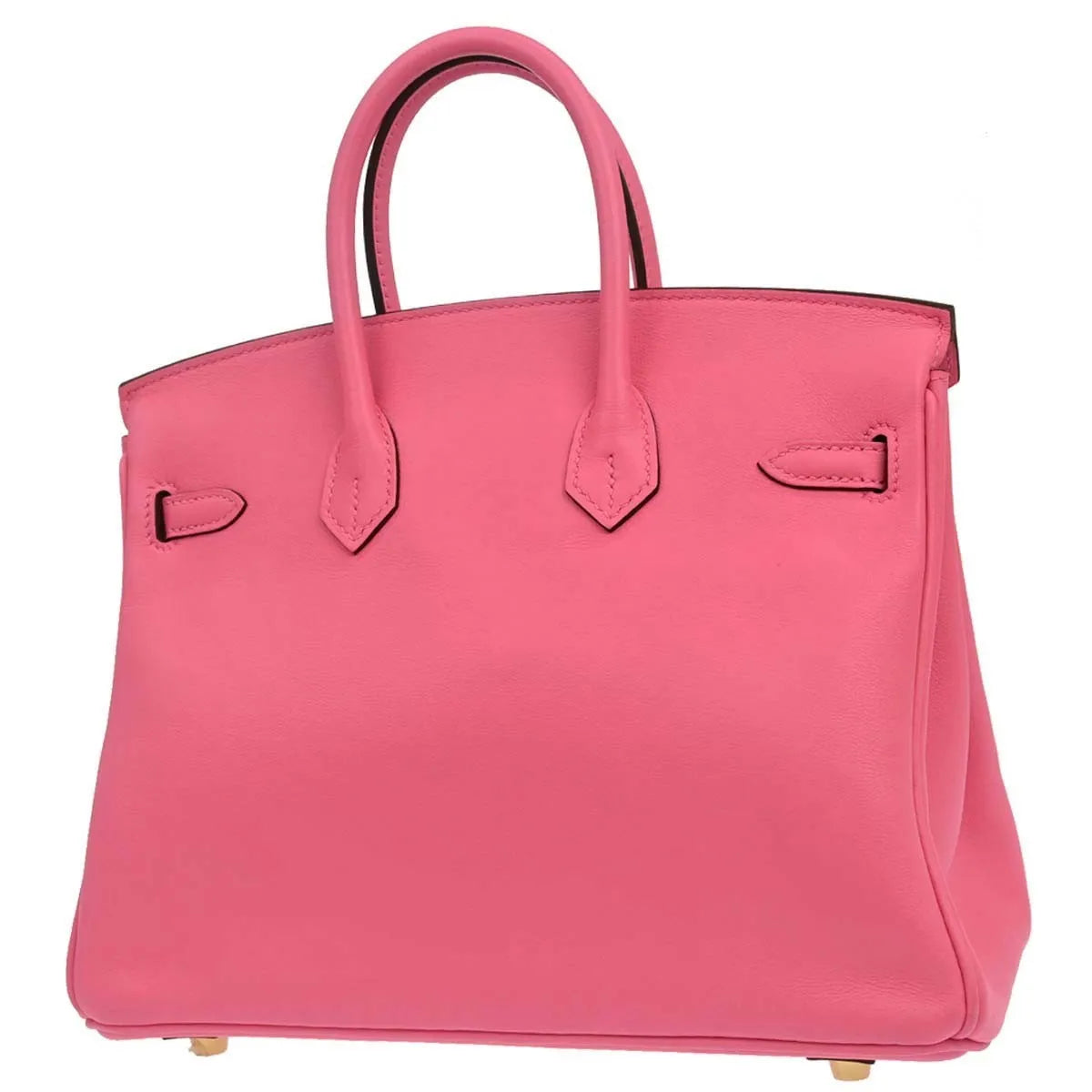 Hermes Birkin Pink Azalea Swift With Gold Hardware Pink Calfskin Handbag (Pre-Owned)