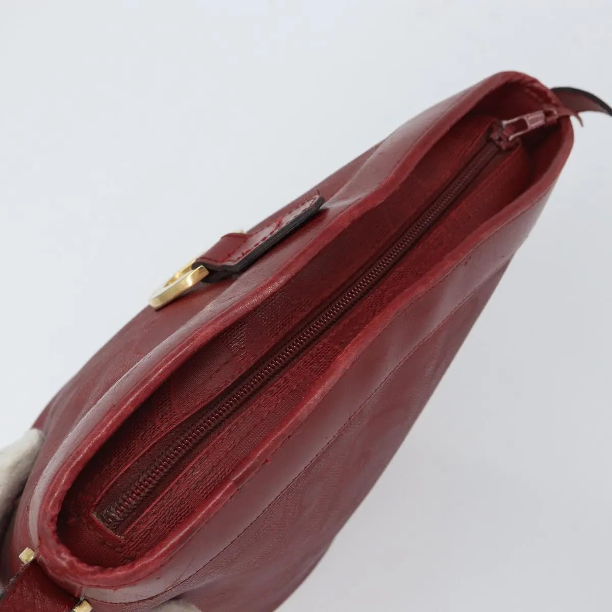 Christian Dior Vintage Trotter Canvas Red Canvas Shoulder Bag Bag (Pre-Owned)
