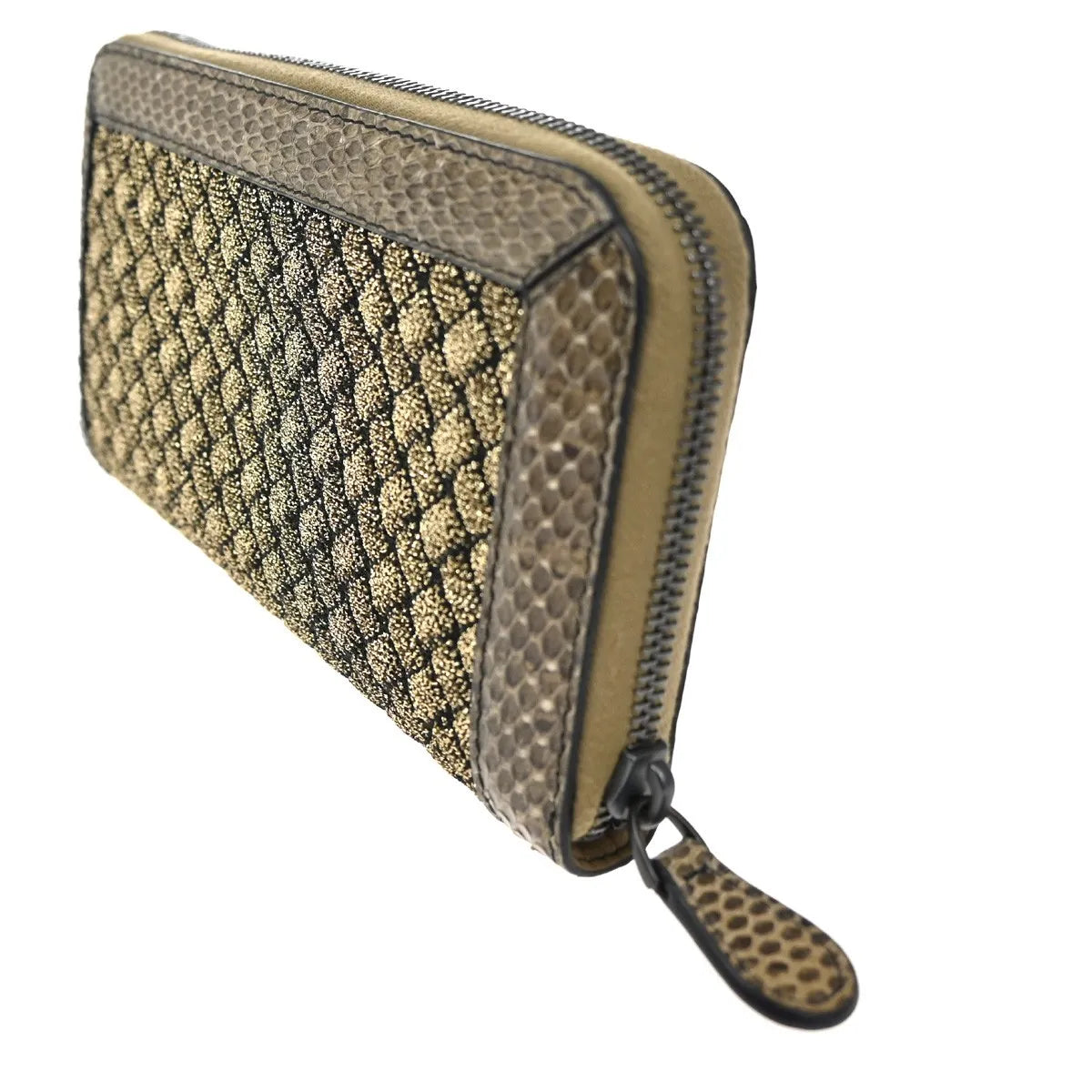 Bottega Veneta Intrecciato Long Zip Leather Brown Leather Wallets Accessory (Pre-Owned)