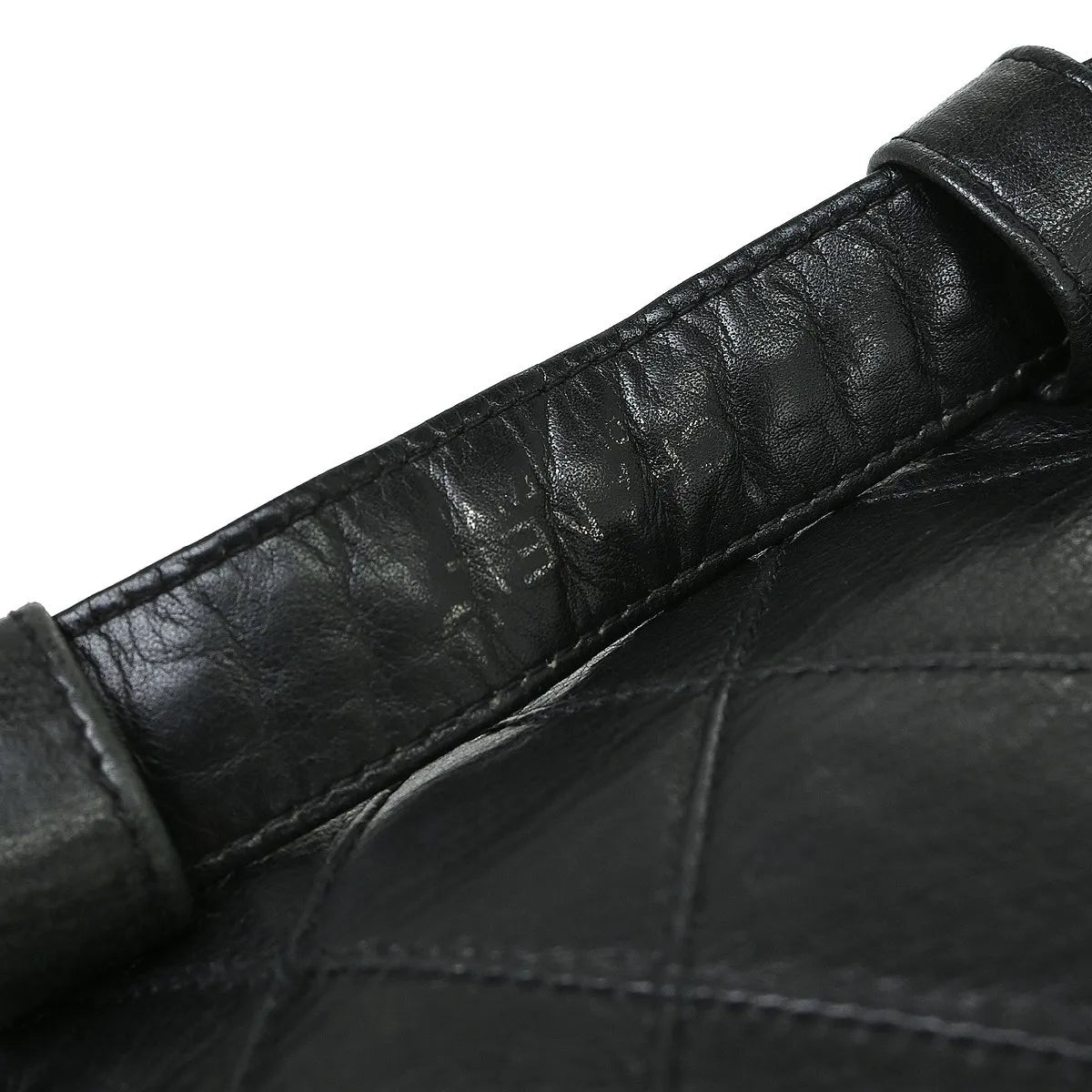Chanel Vintage Cc Flap Waist Quilted Leather Black Leather Clutche & Pouche Bag (Pre-Owned)