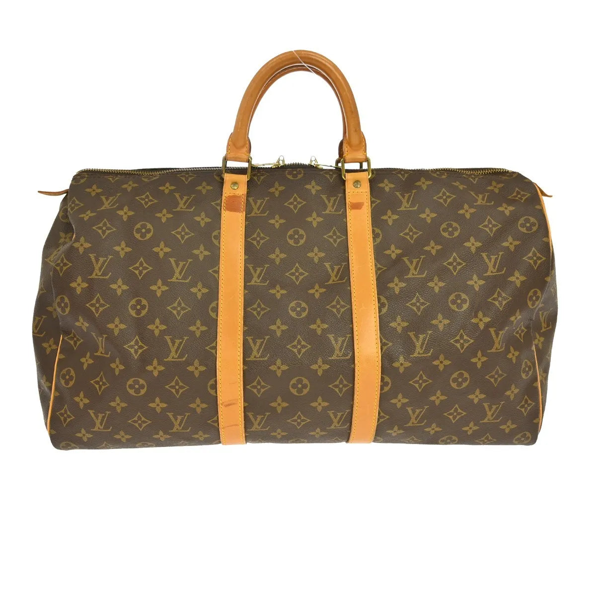 Louis Vuitton Keepall Monogram Brown Canvas Travel Bag Bag (Pre-Owned)