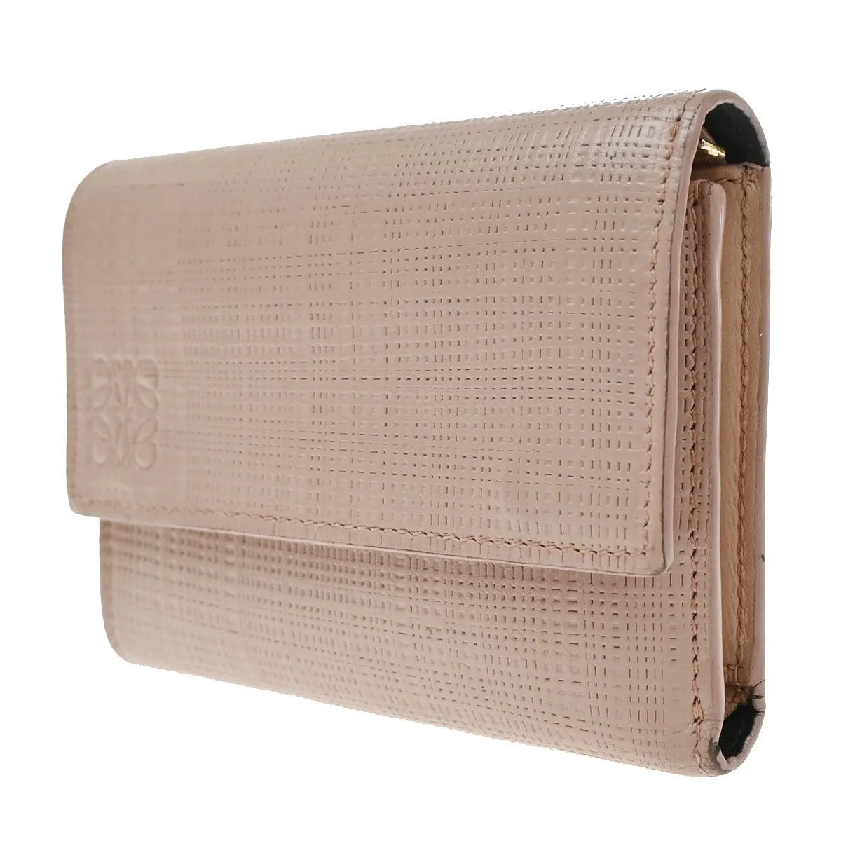 Loewe Anagram Trifold Flap Leather Pink Leather Wallets Accessory (Pre-Owned)