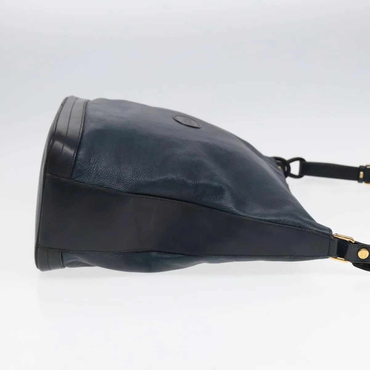 Gucci Vintage Leather Navy Leather Shoulder Bag Bag (Pre-Owned)