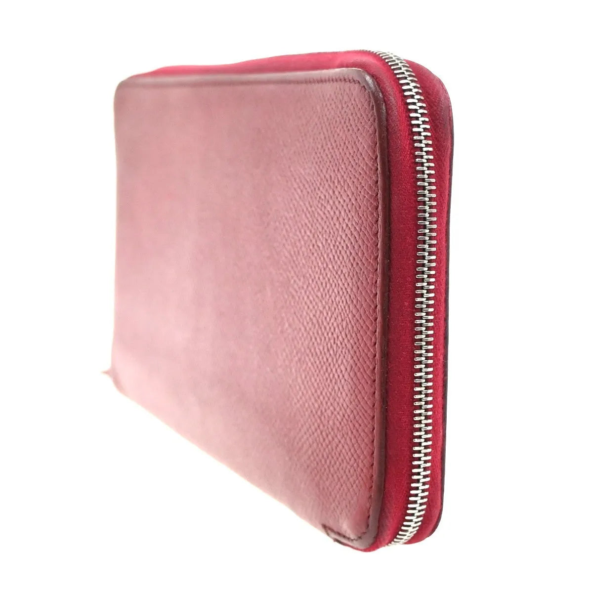 Hermes Azap Zip Around Epsom Red Leather Wallets Accessory (Pre-Owned)