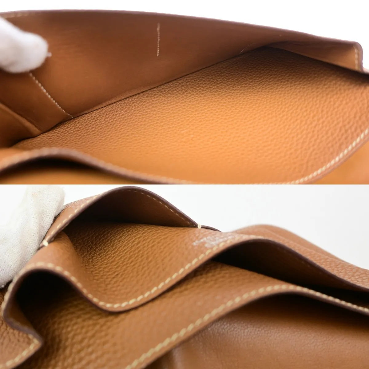 Hermes Dogon Duo Combined Leather Brown Leather Wallets Accessory (Pre-Owned)