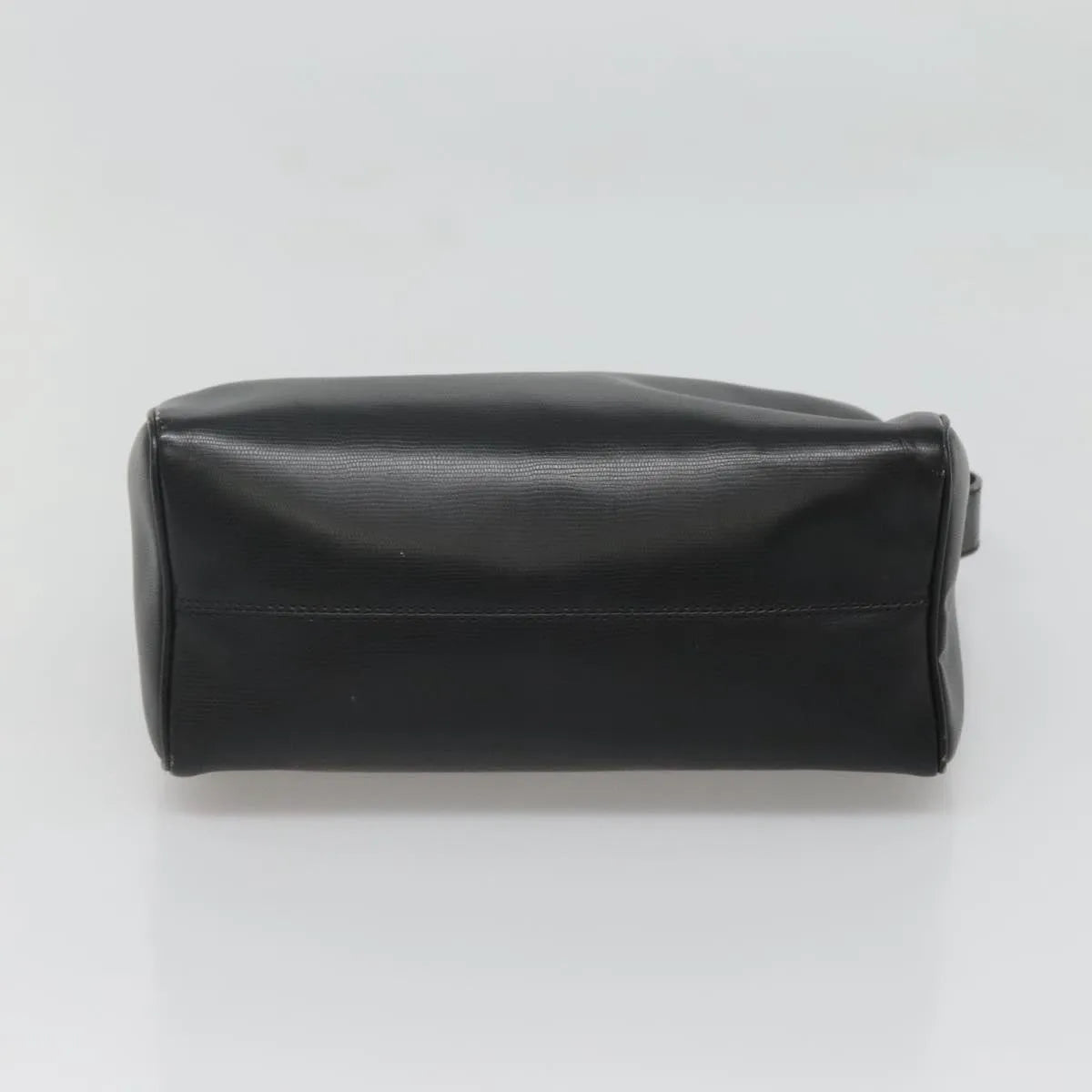 Celine Circle Logo Leather Black Leather Handbag (Pre-Owned)