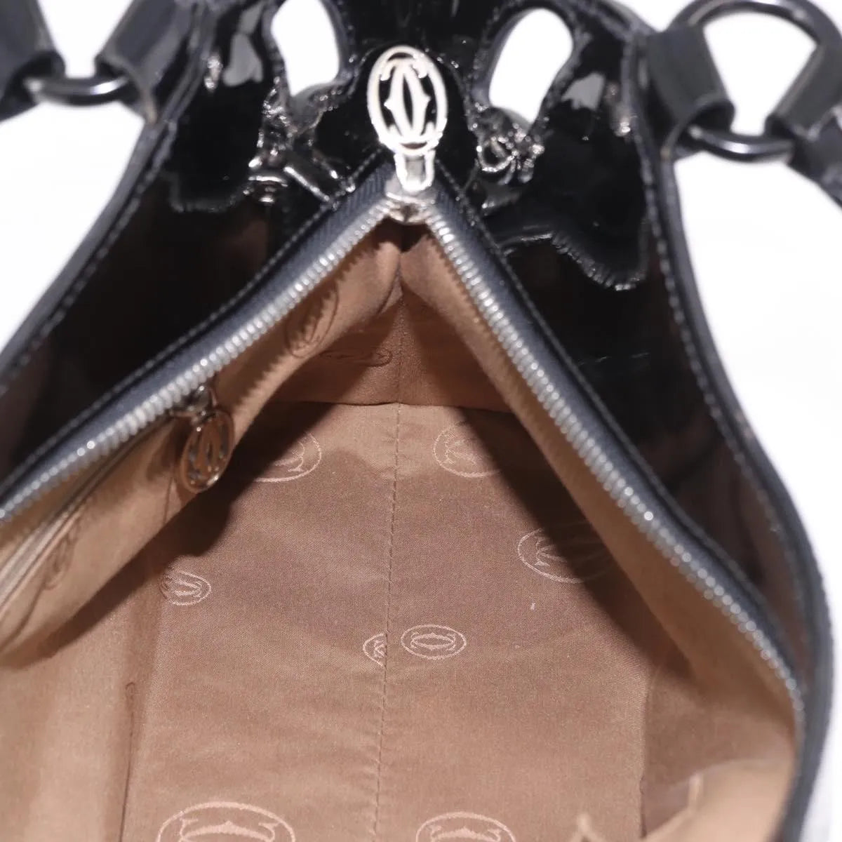 Cartier Marcello Patent Leather Black Patent_Leather Handbag (Pre-Owned)