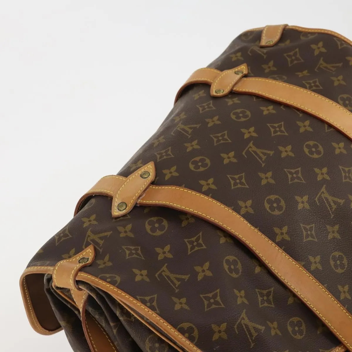 Louis Vuitton Saumur Monogram Canvas Brown Canvas Shoulder Bag Bag (Pre-Owned)