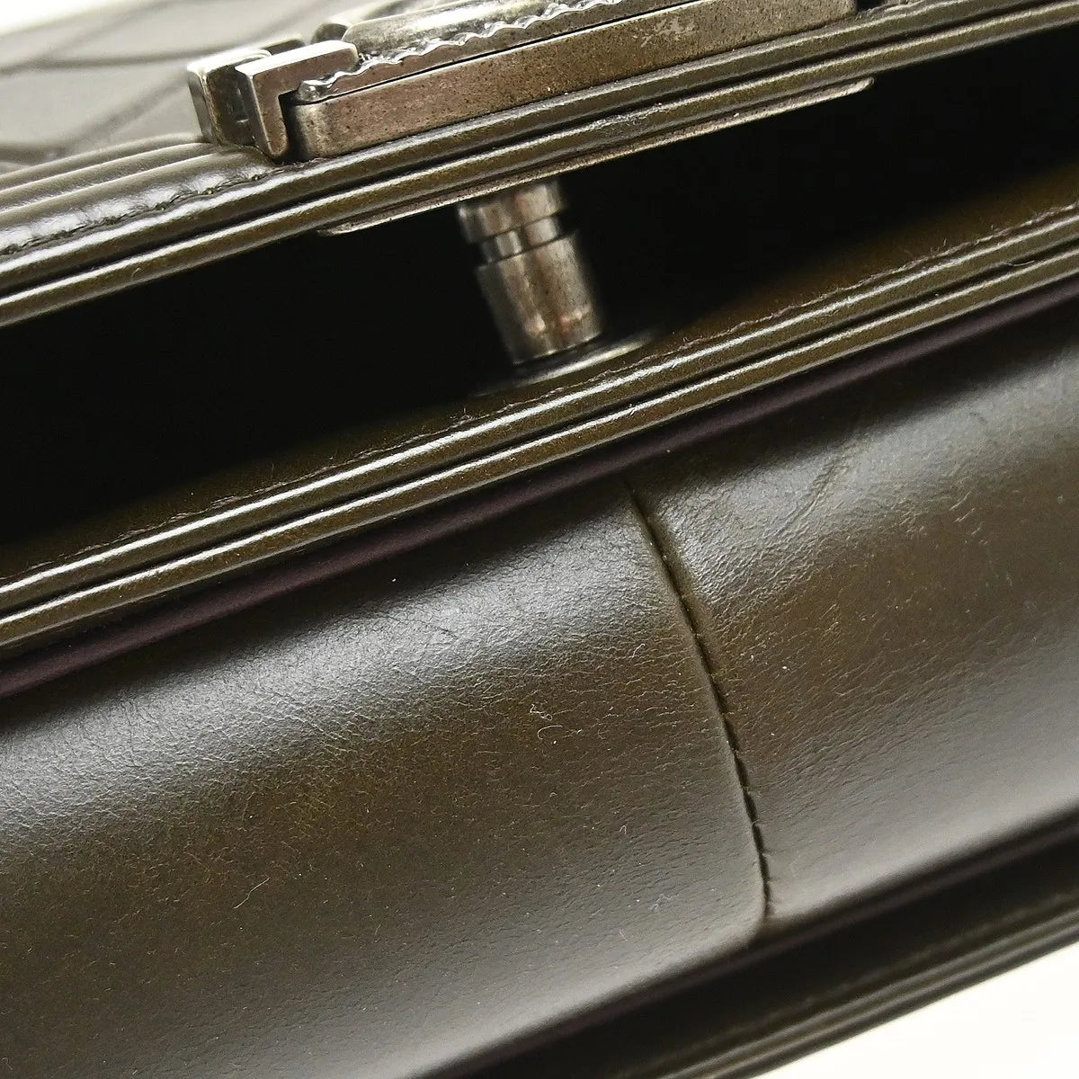 Chanel Paris-Salzburg Boy Flap Embossed Calfskin Brown Leather Shoulder Bag Bag (Pre-Owned)