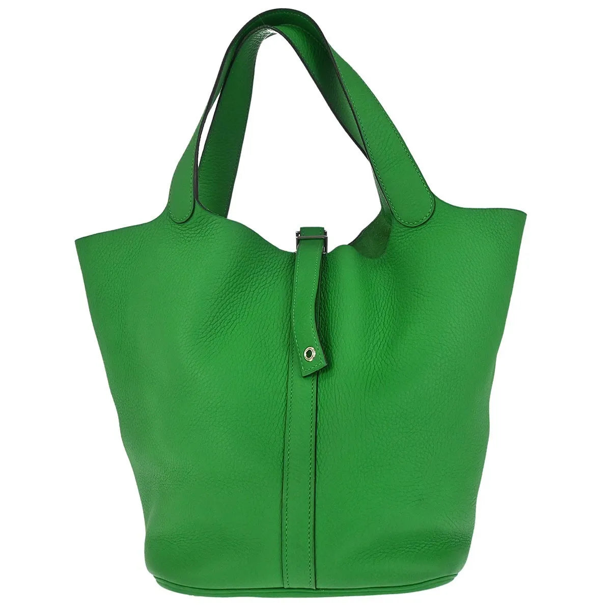 Hermes Picotin Lock Clemence Green Leather Handbag (Pre-Owned)