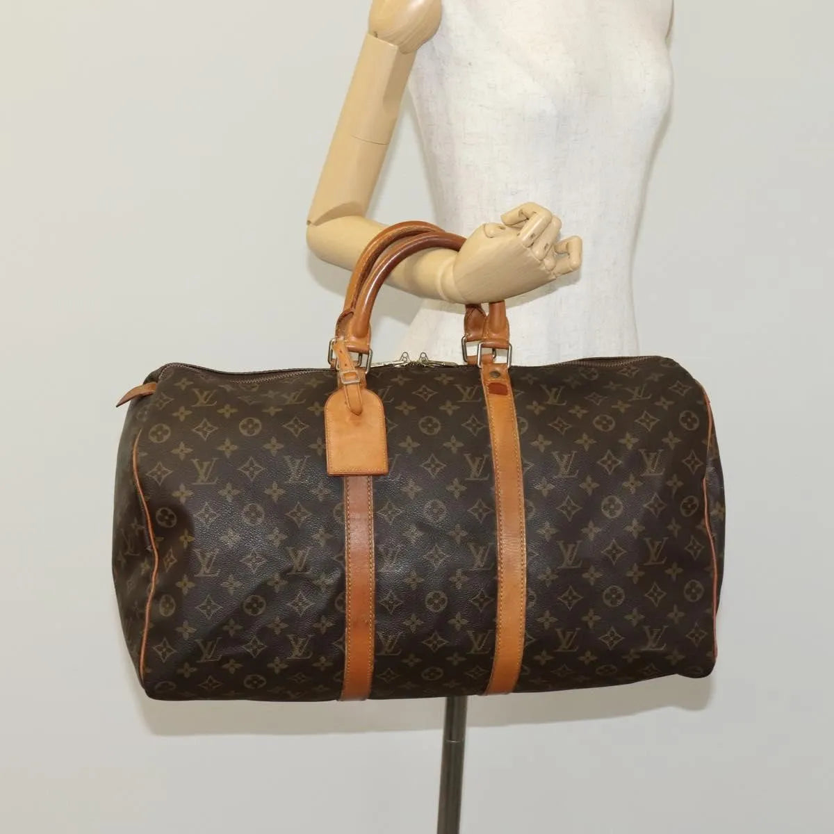 Louis Vuitton Keepall Monogram Canvas Brown Canvas Travel Bag Bag (Pre-Owned)
