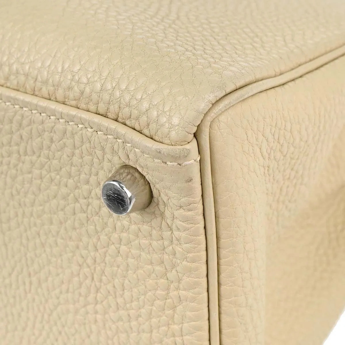 Hermes Kelly Retourne Togo Beige Leather Handbag (Pre-Owned)