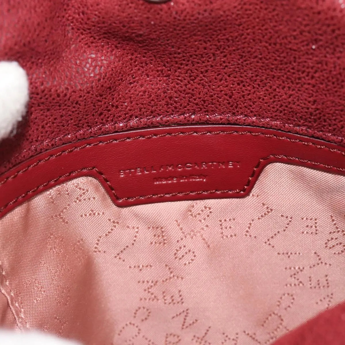 Stella Mccartney Falabella Fold Over Clutch Faux Leather Burgundy Polyester Crossbody Bag Bag (Pre-Owned)