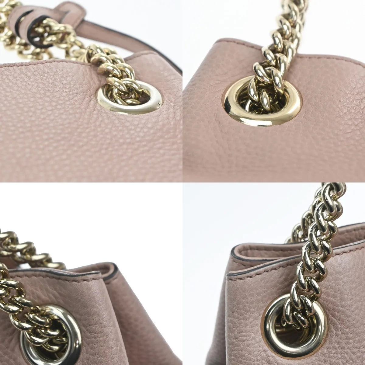 Gucci Soho Chain Strap Leather Pink Leather Shoulder Bag Bag (Pre-Owned)