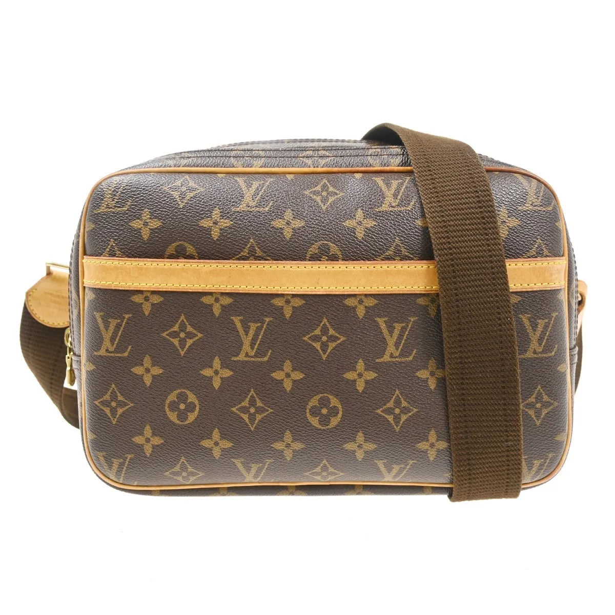 Louis Vuitton Reporter Monogram Canvas Brown Canvas Shoulder Bag Bag (Pre-Owned)