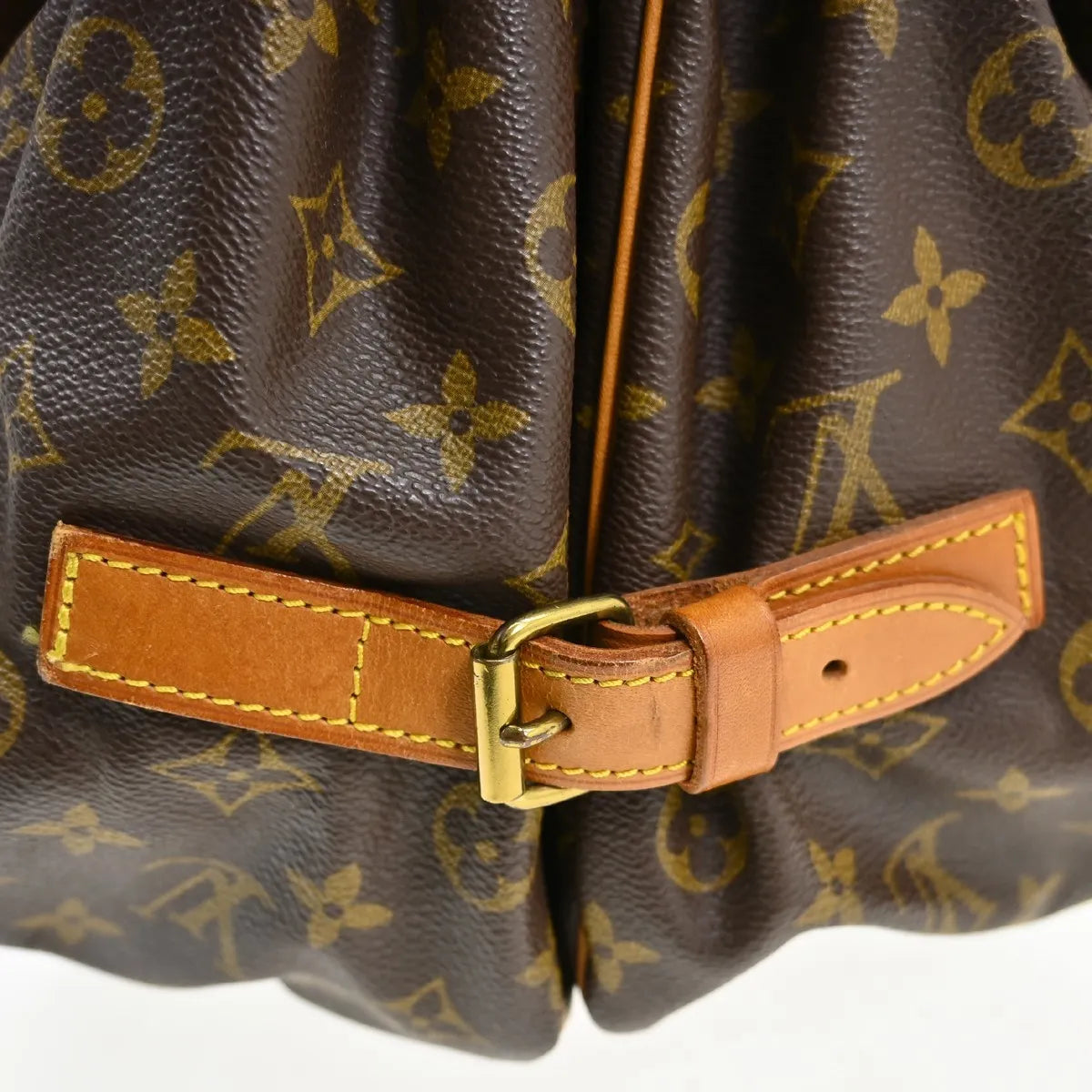 Louis Vuitton Saumur Handbag Monogram Canvas Brown Canvas Shoulder Bag Bag (Pre-Owned)