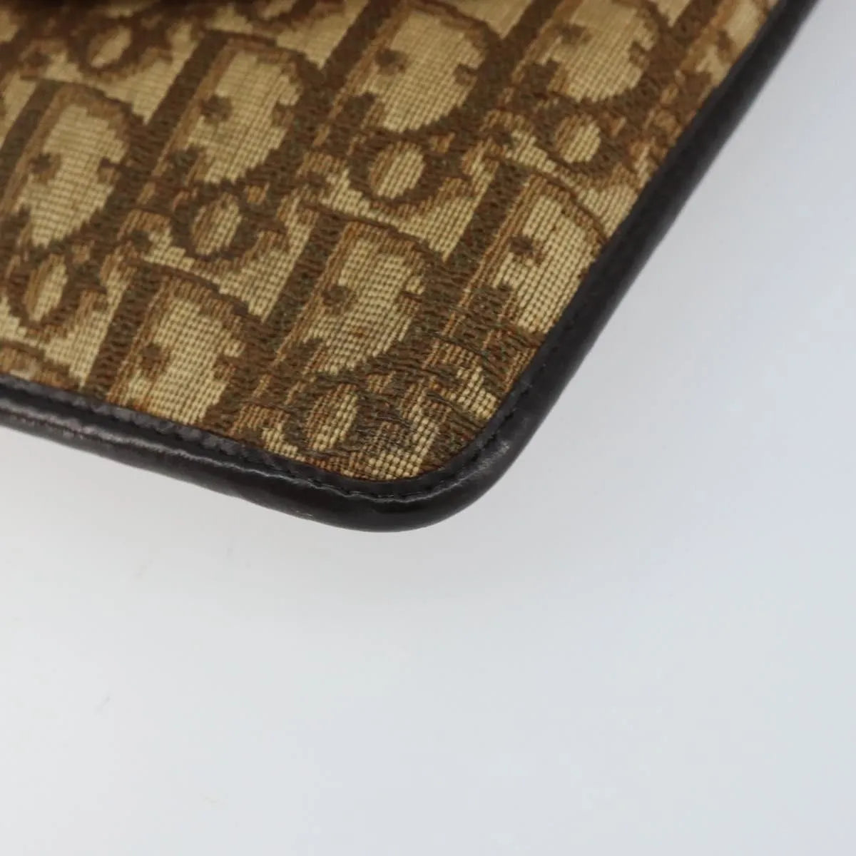 Christian Dior Vintage Trotter Canvas Beige Canvas Shoulder Bag Bag (Pre-Owned)