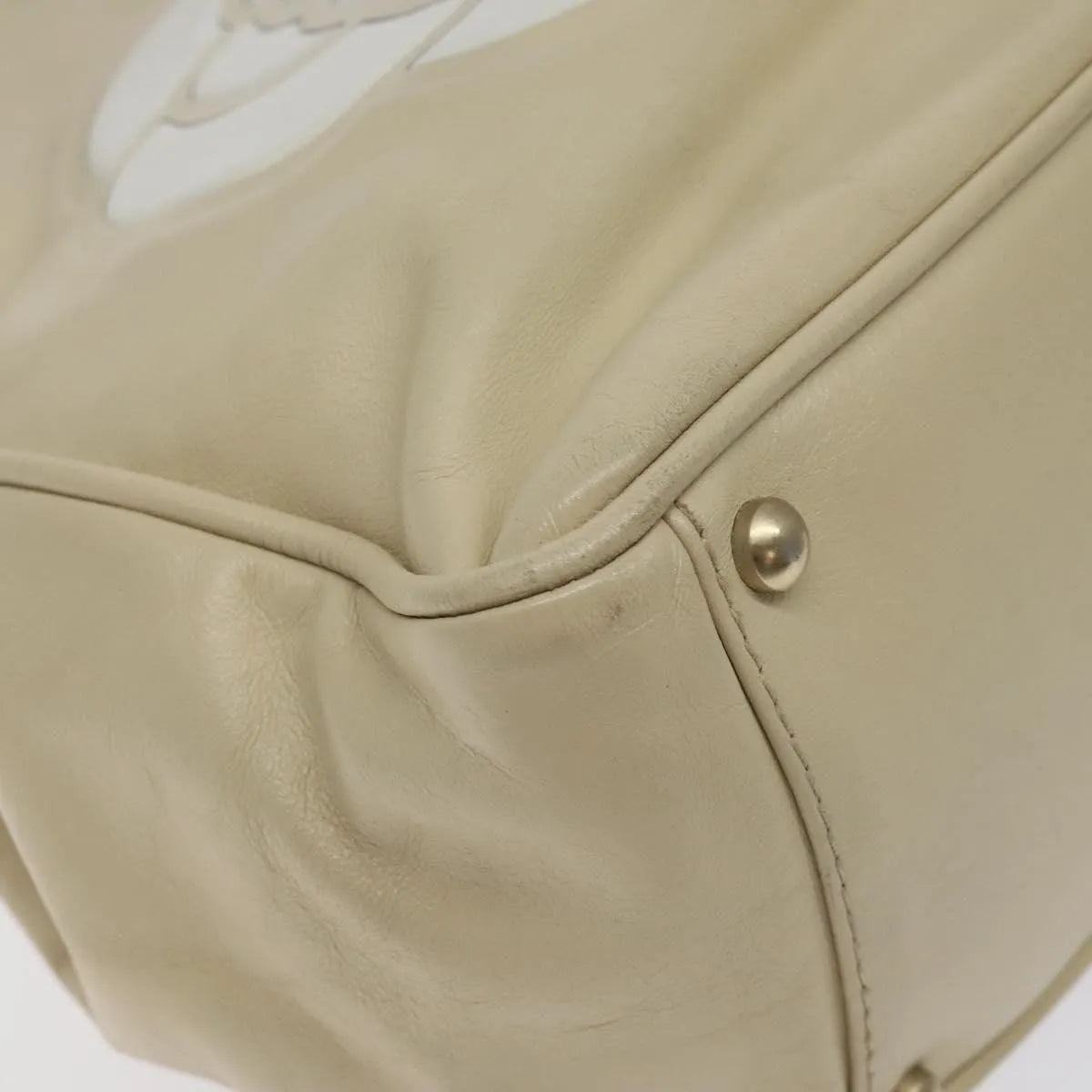 Chanel Camellia Tote Leather Beige Leather Tote Bag Bag (Pre-Owned)