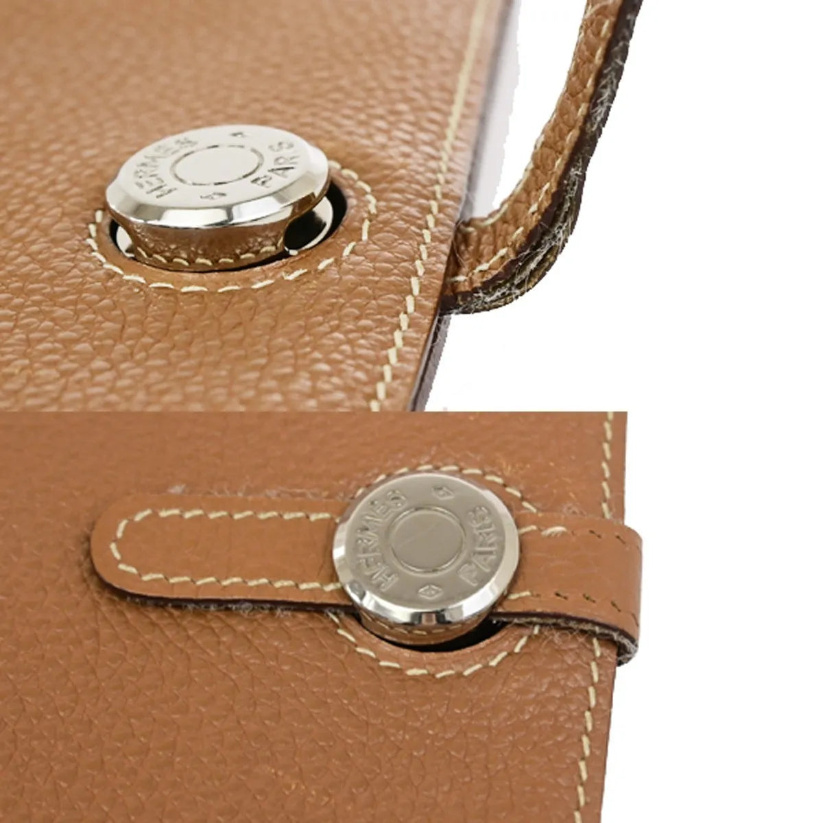 Hermes Dogon Duo Combined Leather Brown Leather Wallets Accessory (Pre-Owned)