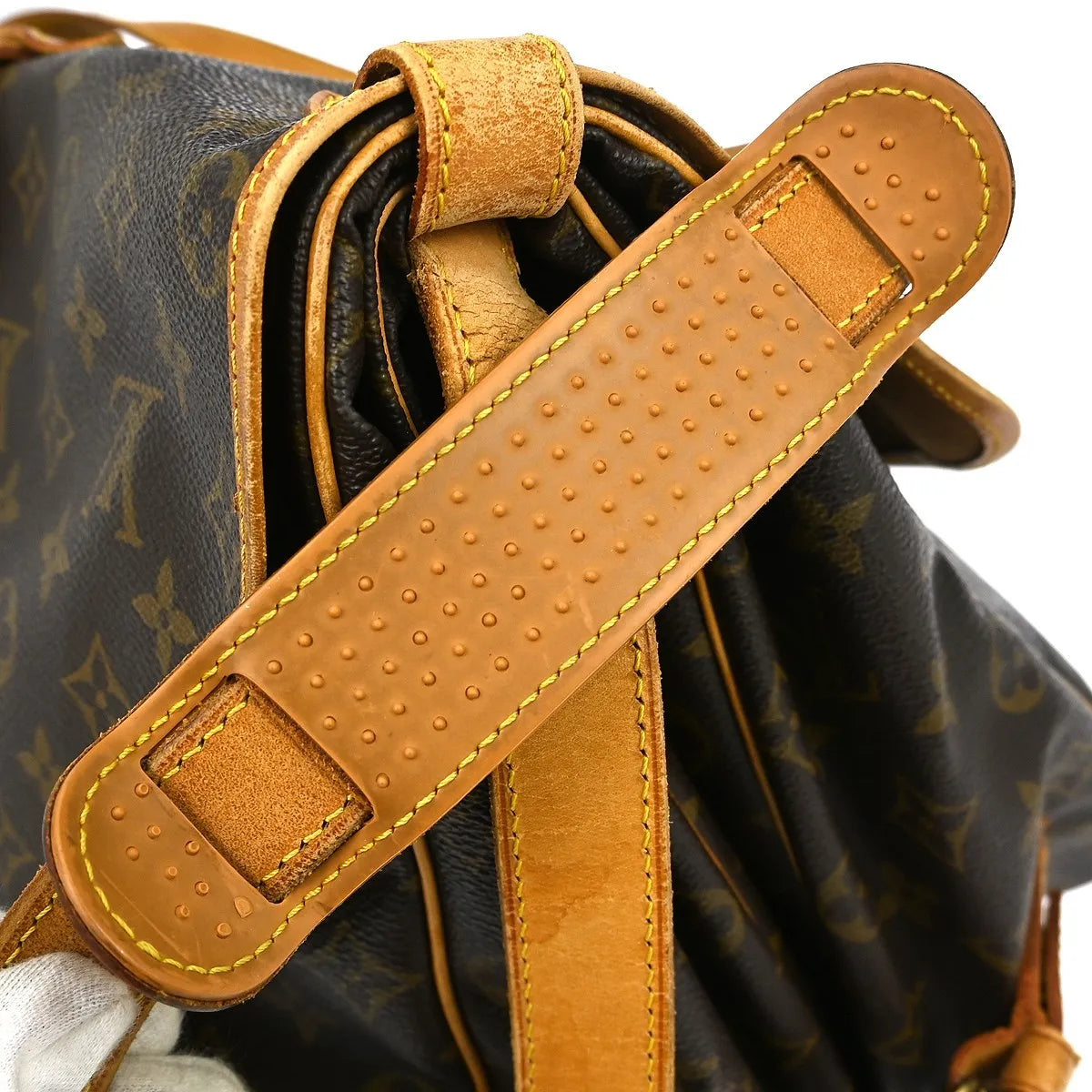 Louis Vuitton Saumur Monogram Canvas Brown Canvas Shoulder Bag Bag (Pre-Owned)