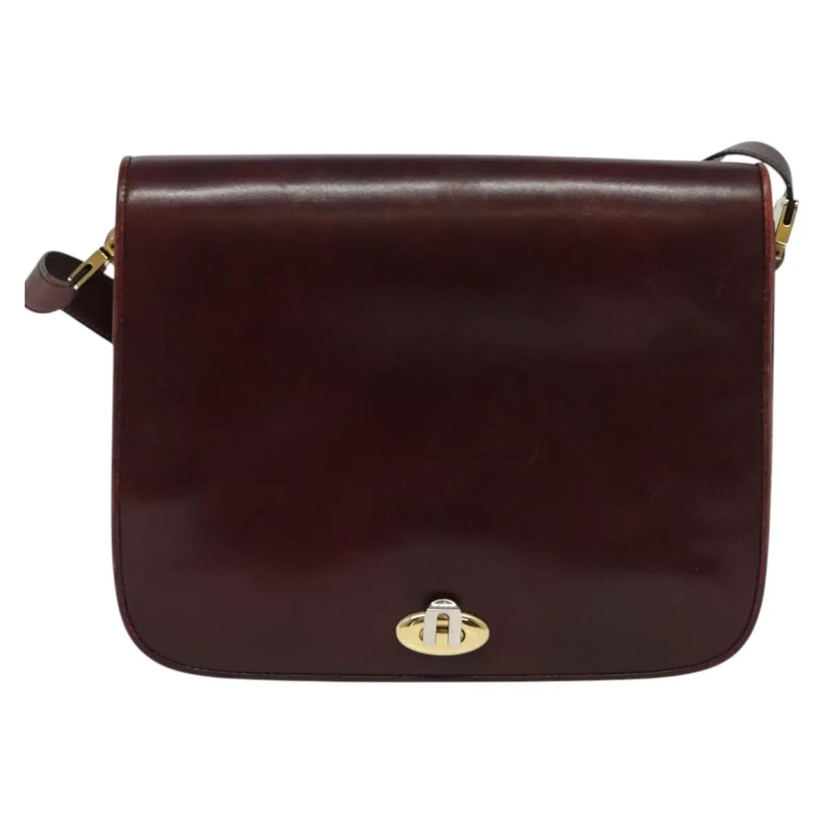 Bally Vintage Leather Burgundy Leather Shoulder Bag Bag (Pre-Owned)