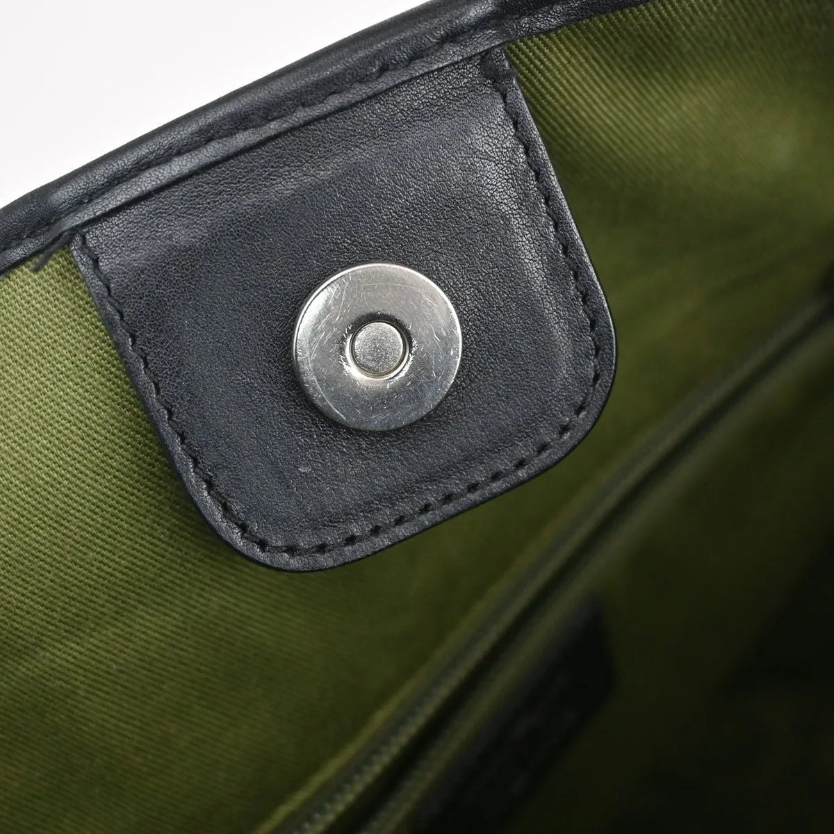 Salvatore Ferragamo Gancini Tote Gancini Canvas Black Canvas Tote Bag Bag (Pre-Owned)